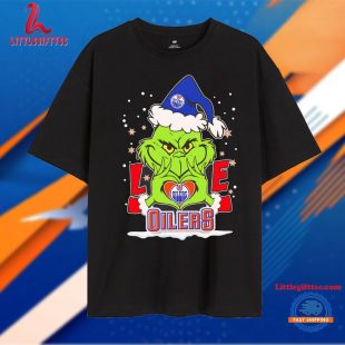 Grinch Love Edmonton Oilers Christmas Unisex T Shirt