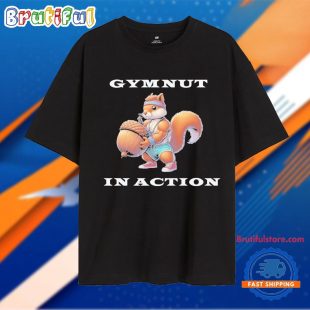 Gym Nut In Action Squirrel Workout Peanut T Shirt