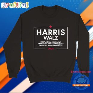 Harris Walz First Woman President First Black Woman President T Shirt