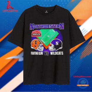 Illinois Fighting Illini vs Northwestern Wildcats Wrigley Field Home of Chicago Cubs T Shirt