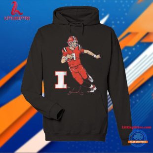 Illinois Football Luke Altmyer Superstar Pose Signature T Shirt