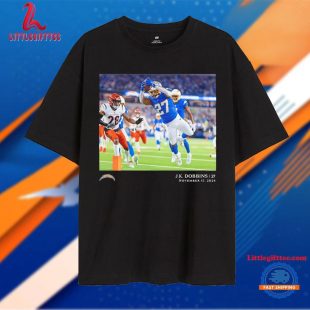 J.k. Dobbins Catch Nfl Flash Features Week 11 Los Angeles Chargers Unisex T Shirt