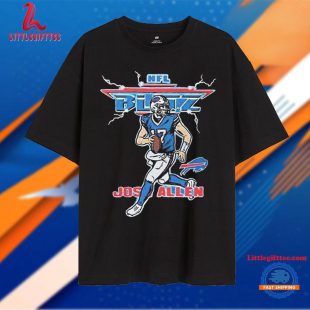 Josh Allen NFL Blitz Lighting Buffalo Bills Unisex T Shirt