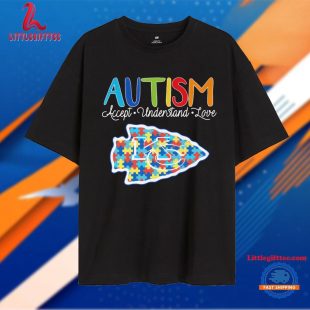 Kansas City Chiefs Autism Accept Understand Love Unisex T Shirt