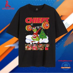 Kansas City Chiefs x Grinch Football Christmas Graphics New T Shirt