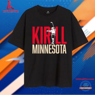 Kirill Kaprizov Letter Star Minnesota T Shirt