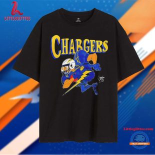 Los Angeles Chargers x Crenshaw Skate Club Black 2024 Signature Unisex T Shirt