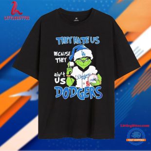 Los Angeles Dodgers MLB Santa The Grinch They Hate Us Because They Ain’t Us Christmas Holiday T Shirt