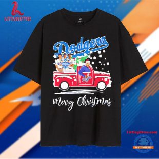 Los Angeles Dodgers Players Merry Christmas Red Truck T Shirt