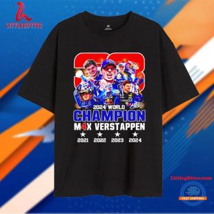 Max Verstappen 2024 World Champions Signature T Shirt