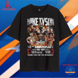 Mike Tyson 58th Anniversary 1966-2024 Graphics Design New Unisex T Shirt