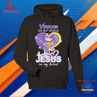 Minnesota Vikings In My Veins Jesus In My Heart Unisex T Shirt