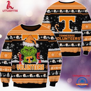 NCAA Tennessee Volunteers Grinch Lover Santa Hats Ugly Christmas Sweater