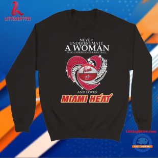 Never Underestimate A Woman Who Understands Basketball And Loves Miami Heat T Shirt