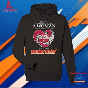 Never Underestimate A Woman Who Understands Basketball And Loves Miami Heat T Shirt