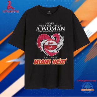 Never Underestimate A Woman Who Understands Basketball And Loves Miami Heat T Shirt