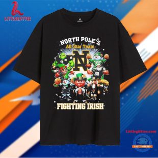 North Pole’s All-star Team Fighting Irish Christmas Unisex T Shirt