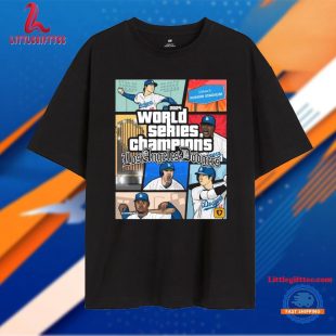 Official World Series Champions LA Dodgers Comic GTA 2024 T Shirt