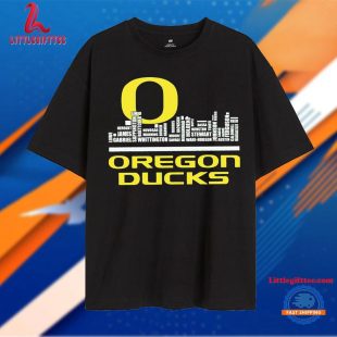 Oregon Ducks Players Names City Skyline Unisex T Shirt