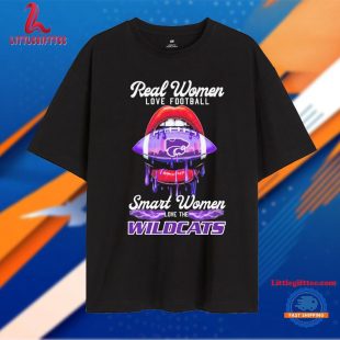 Real Women Love Football Smart Women Love The Kansas State Wildcats T Shirt