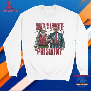 Santa’s Favorite President Humorous Trump Christmas 2024 T Shirt