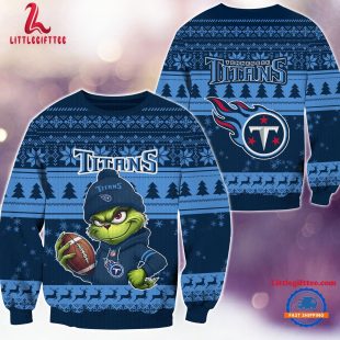 Tennessee Titans 2024 NFL Christmas Grinch Football Limited Edition Ugly Christmas Sweater