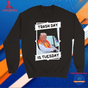 Trash Day Is Tuesday Trump Garbage truck Worker Vest USA Flag MAGA 2025 T Shirt