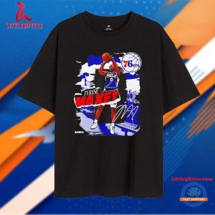 Tyrese Maxey Jump Shot Philadelphia 76ers Signature Unisex T Shirt