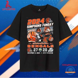 2024 Simpsons Funday Cincinnati Bengals 27-20 Dallas Cowboys December 9 2024 AT&T Stadium Unisex T Shirt