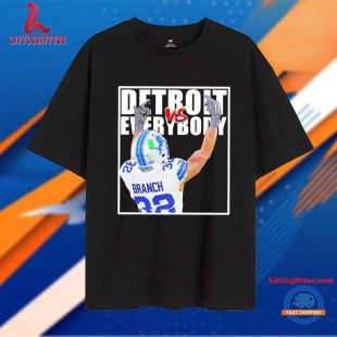 Brian Branch Vs Everybody Detroit Lions Middle Finger Unisex T Shirt