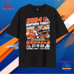 Cincinnati Bengals Simpsons Funday Who Dey AT&T Stadium 2024 Unisex T Shirt