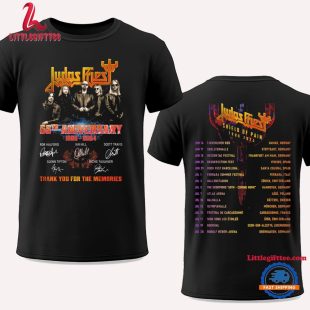 Judas Priest 55th Anniversary Thank You For The Memories T Shirt, Judas Priest Tour 2025 Shirt