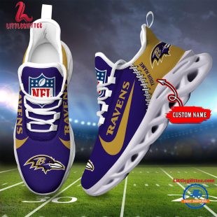 NFL Baltimore Ravens Football Team Design Max Soul Shoes, Football New Sneaker Shoes