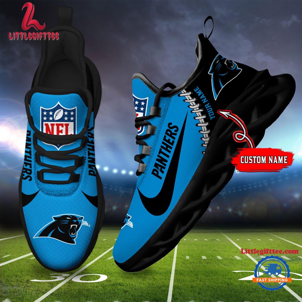 NFL Carolina Panthers Football Team Design Max Soul Shoes, Football New Sneaker Shoes