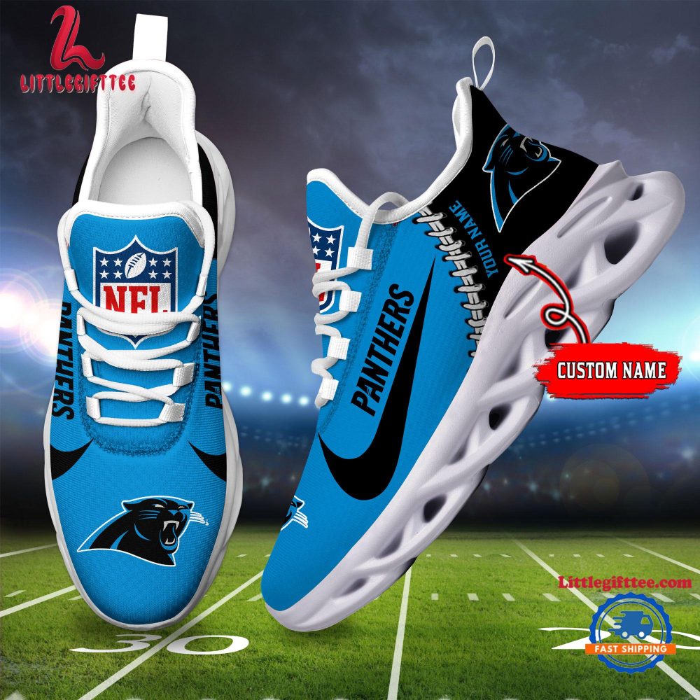 NFL Carolina Panthers Football Team Design Max Soul Shoes, Football New Sneaker Shoes