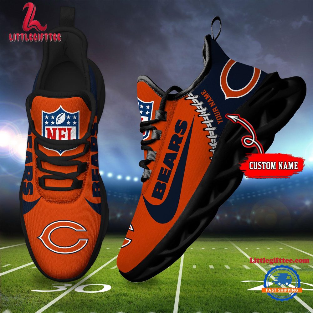 NFL Chicago Bear Football Team Design Max Soul Shoes, Football New Sneaker Shoes