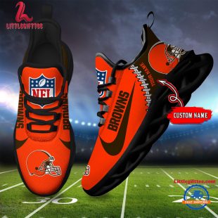 NFL Cleveland Browns Football Team Design Max Soul Shoes, Football New Sneaker Shoes