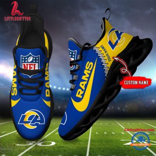 NFL Los Angeles Rams Football Team Design Max Soul Shoes, Football New Sneaker Shoes