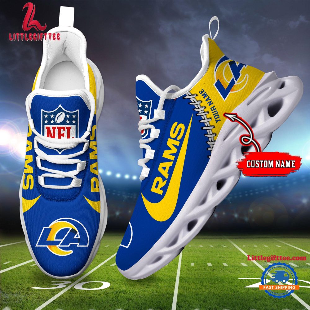 NFL Los Angeles Rams Football Team Design Max Soul Shoes, Football New Sneaker Shoes