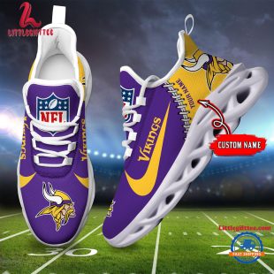 NFL Minnesota Vikings Football Team Design Max Soul Shoes, Football New Sneaker Shoes