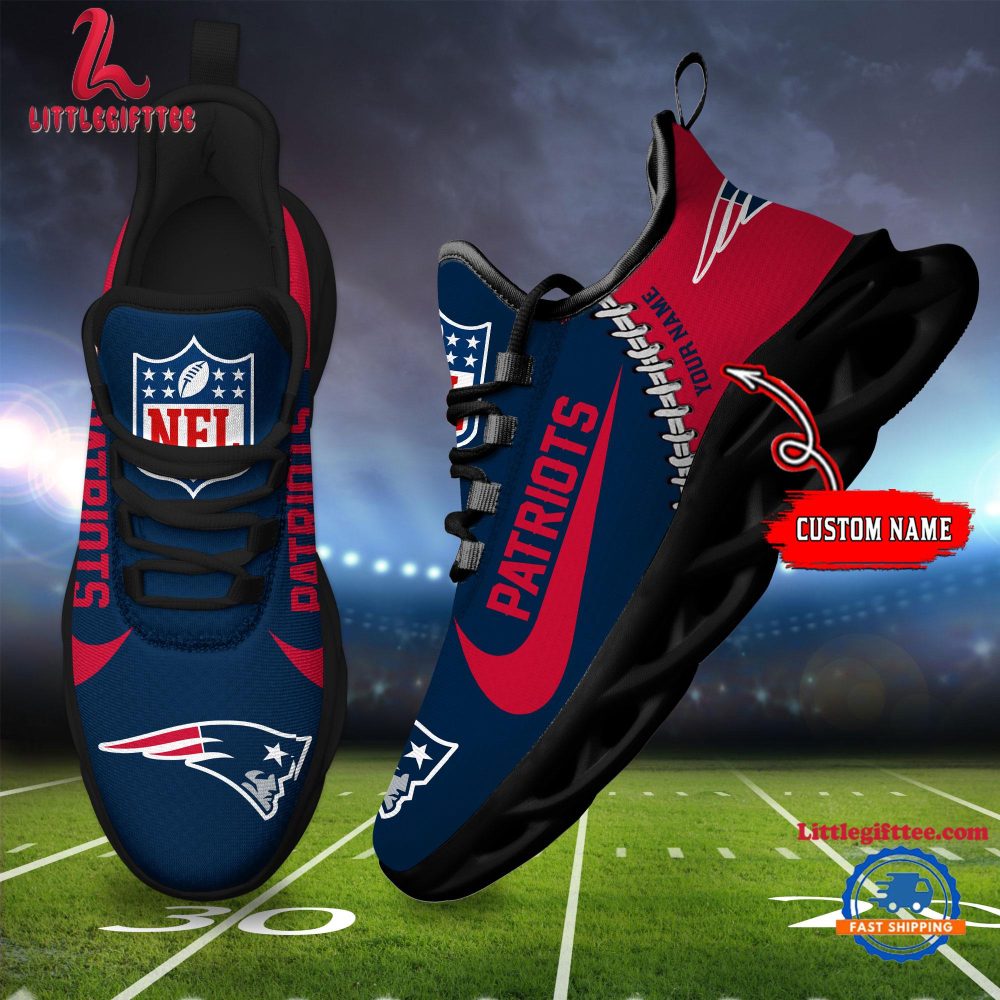 NFL New England Patriots Football Team Design Max Soul Shoes, Football New Sneaker Shoes