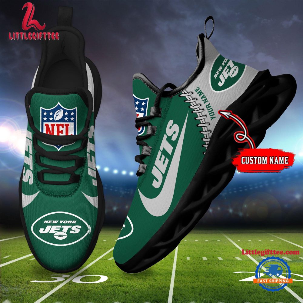 NFL New York Jets Football Team Design Max Soul Shoes, Football New Sneaker Shoes