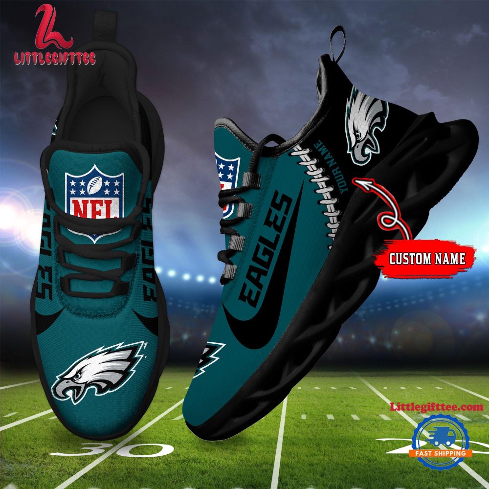 NFL Philadelphia Eagles Football Team Design Max Soul Shoes, Football New Sneaker Shoes