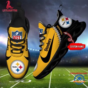 NFL Pittsburgh Steelers Football Team Design Max Soul Shoes, Football New Sneaker Shoes