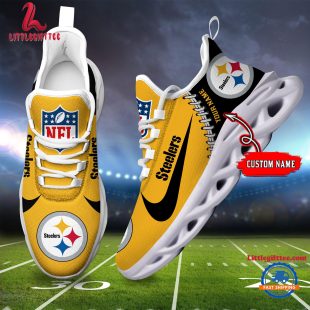 NFL Pittsburgh Steelers Football Team Design Max Soul Shoes, Football New Sneaker Shoes