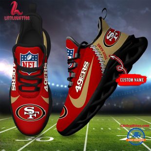 NFL San Francisco 49ers Football Team Design Max Soul Shoes, Football New Sneaker Shoes