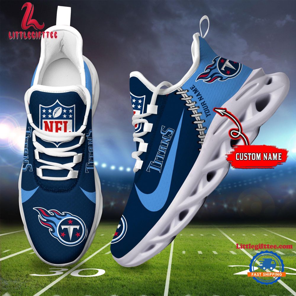 NFL Tennessee Titans Football Team Design Max Soul Shoes, Football New Sneaker Shoes