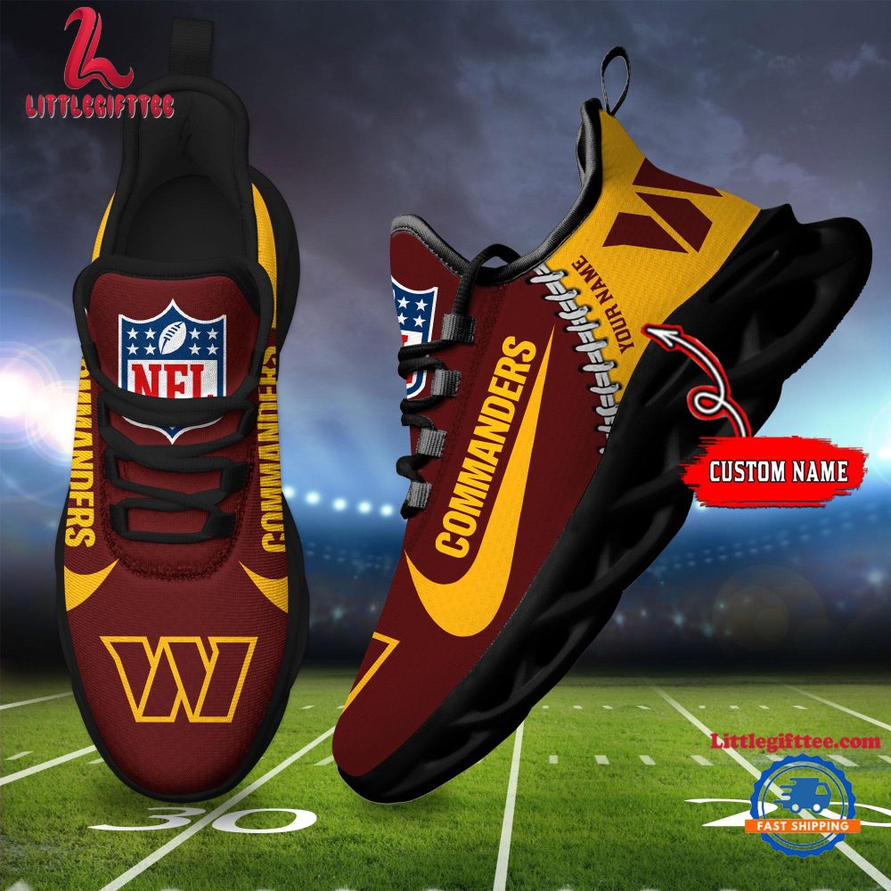 NFL Washington Commanders Football Team Design Max Soul Shoes, Football New Sneaker Shoes