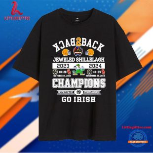 Notre Dame Fighting Irish Jeweled Shillelagh Back2back Champions Unisex T Shirt