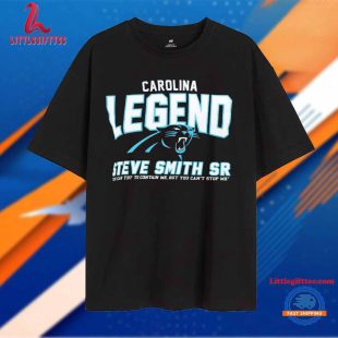 Steve Smith Sr. Heathered Black Carolina Panthers Player Legend Unisex T Shirt